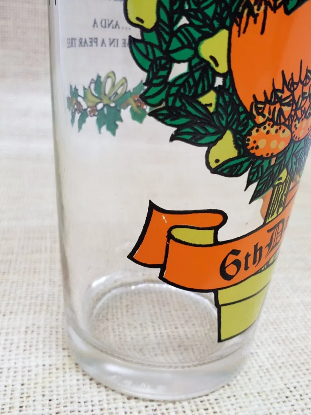 Vintage 12 Days of Christmas Pepsi Drinking Glass Day 6 Geese Laying 1970s Carol